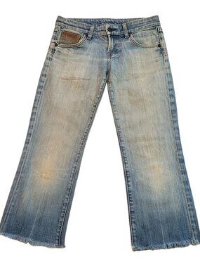 CITIZENS OF HUMANITY SZ 25 (28"waist meas.) Heavily Distressed Crop Frayed Jeans